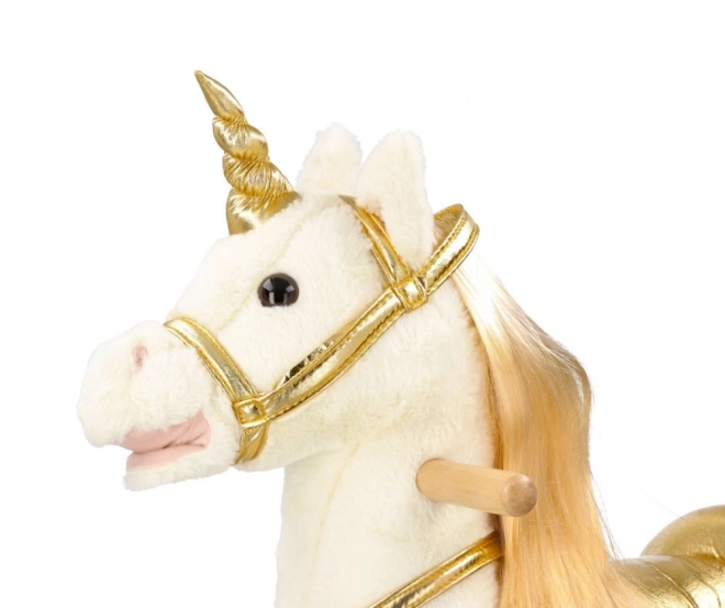 Houpací kůň Golden Unicorn s kolečky