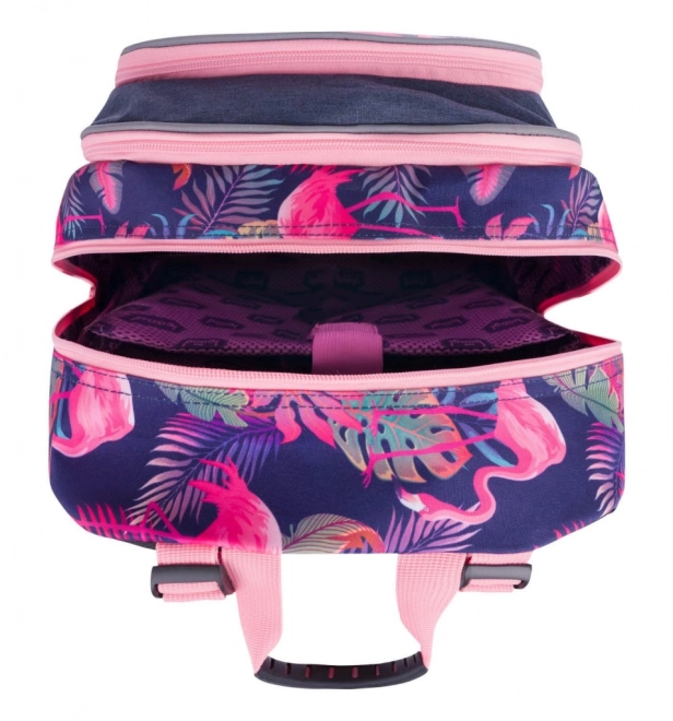 BAAGL SET 3 Flamingo: batoh, penál, sáček ver. 2
