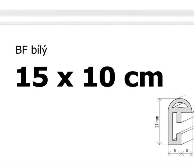 BFHM Plastový rám 15x10cm - bílý