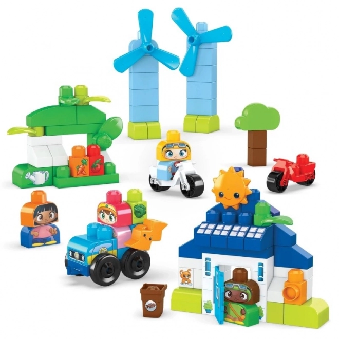 Mega Bloks zelené město postav a uč se eko dům