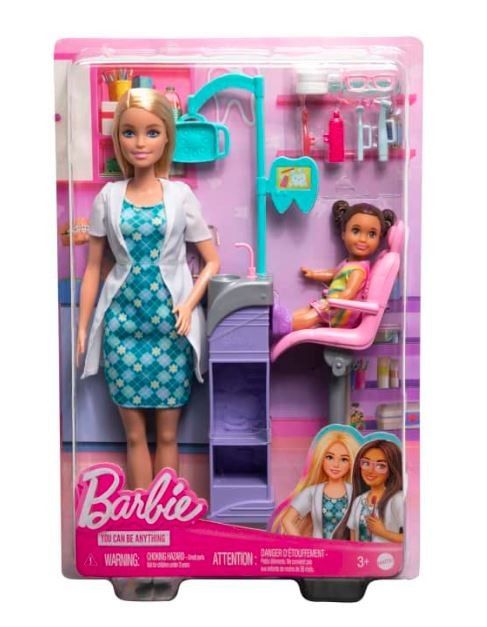 Barbie Povolání herní set s panenkou - zubařka blondýnka