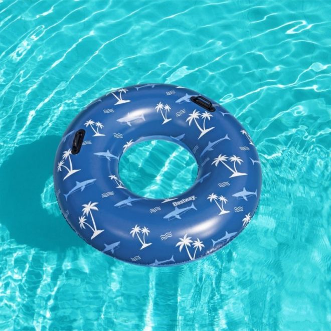 Plavecký kruh s držadly 1,19 m modrý