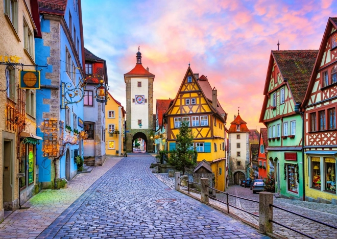 Puzzle Staré město Rothenburg Německo