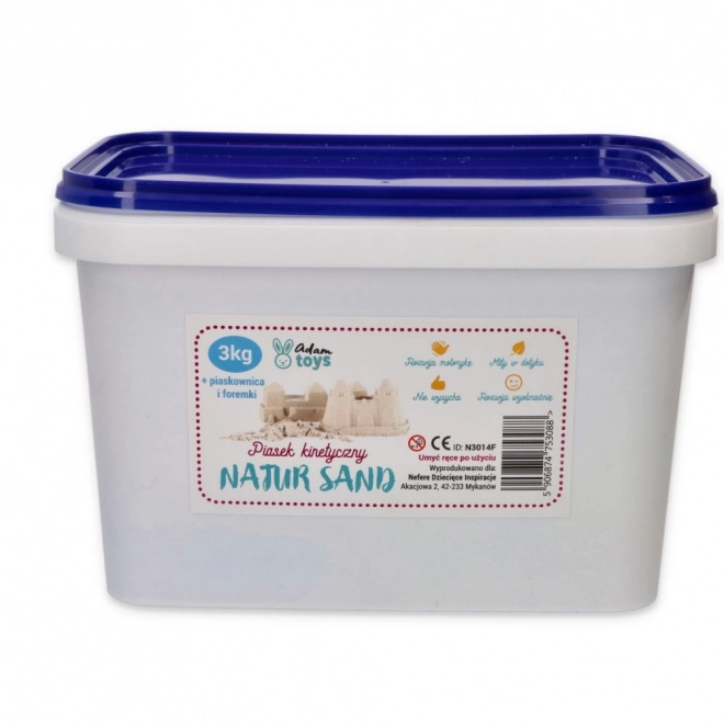 NaturSand kinetický písek 3 kg s formičkami a pískovištěm