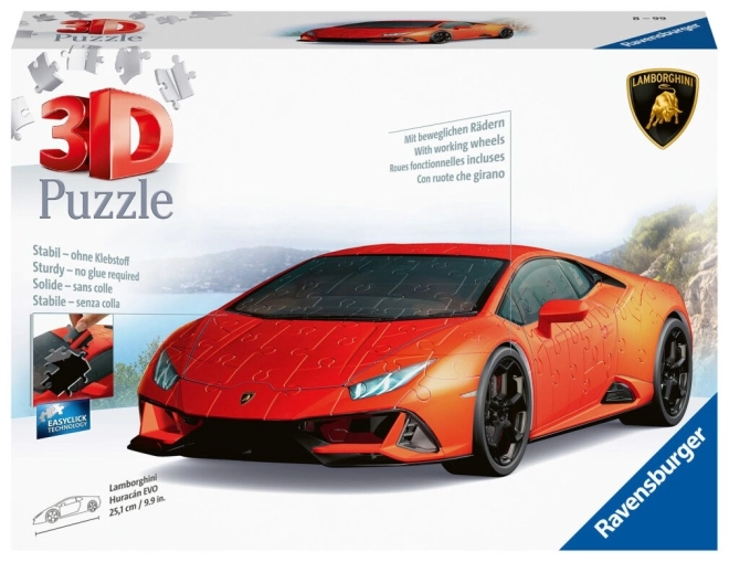 RAVENSBURGER 3D puzzle Lamborghini Huracán Evo zelené 156 dílků