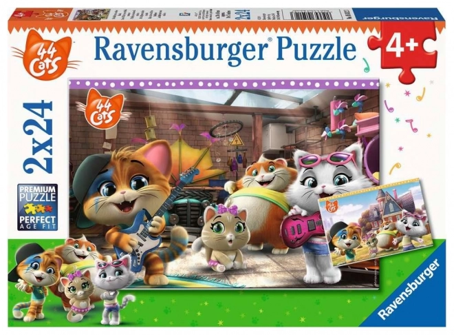 RAVENSBURGER Puzzle 44 koček 2x24 dílků