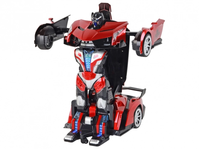 Robotické auto transformace R/C 1:10 Červené ovládání gesty