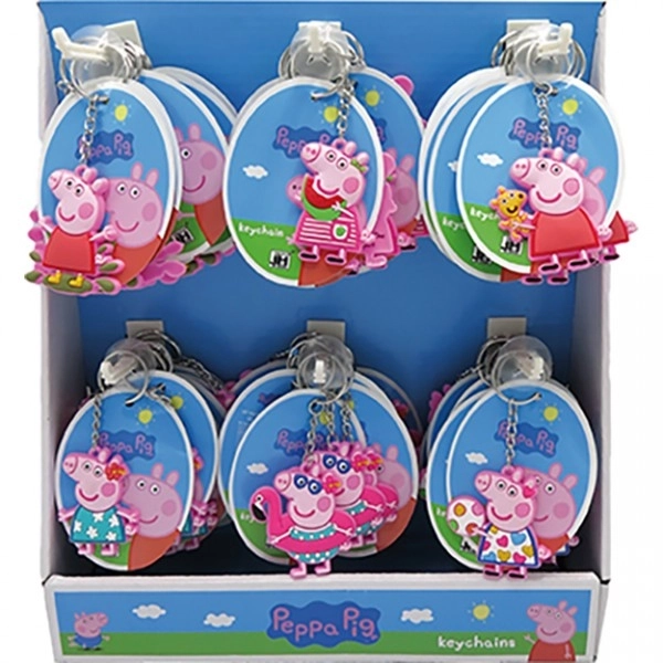 Klíčenka/Přívěsek 3D Prasátko Peppa/Peppa pig guma 10 cm na kartě