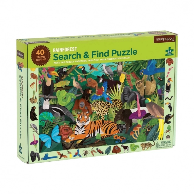 Mudpuppy Puzzle Hledání v deštném pralese