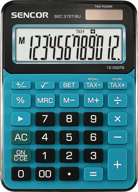 Stolní kalkulačka SEC 372BU s velkým 12místným LCD displejem