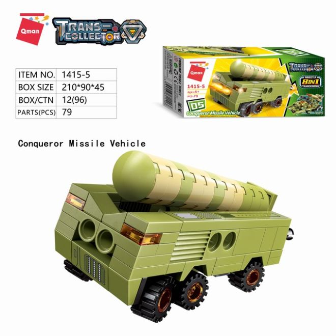 Qman Thunder Expedition Battle Car 1415-5 Raketové vozidlo Conqueror