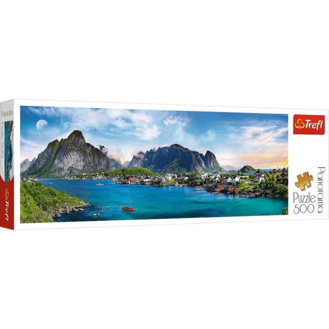 Panoramatické puzzle Lofoten Archipelago, Norsko 500 ks