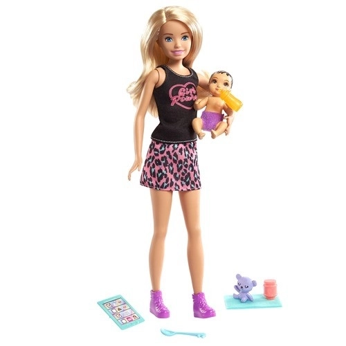 Chůva Barbie + panenka + příslušenství GRP13