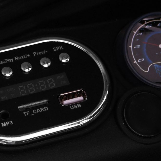 Elektrické autíčko modré + dálkové ovládání + bezpečnostní funkce + MP3 LED