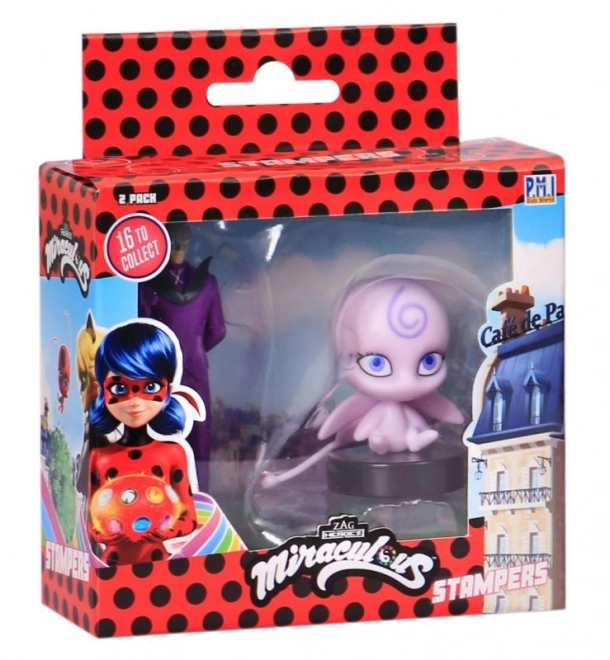 Miraculous: Beruška a černý kocour- razítka 2 ks figurka Ast.