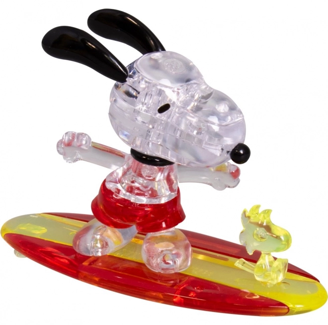 HCM KINZEL 3D Crystal puzzle Surfující Snoopy 41 dílků