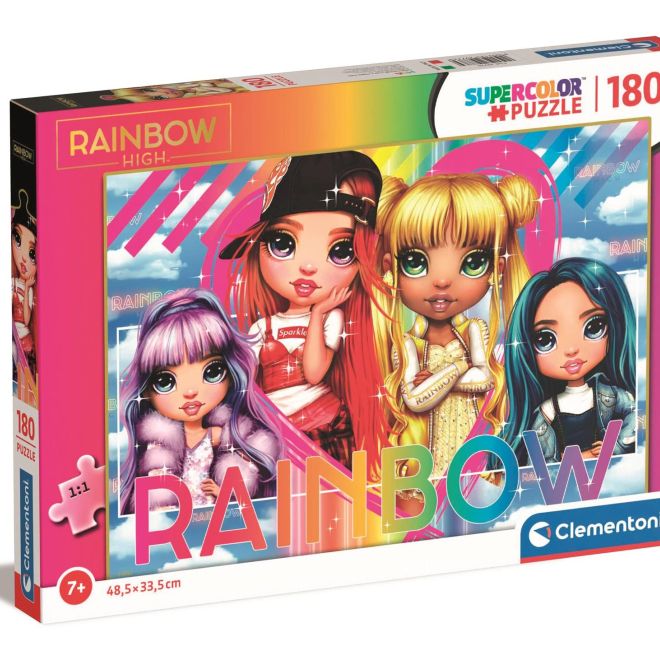 CLEMENTONI Puzzle Rainbow High: Violet, Ruby, Sunny a Skyler 180 dílků