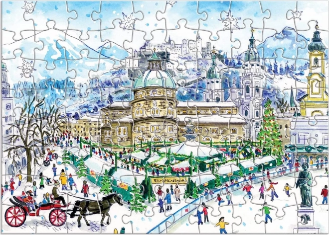 Adventní kalendář puzzle 12 vánočních dnů