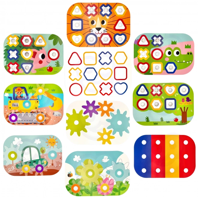 Montessori konstrukční box 12v1 WOOPIE GREEN