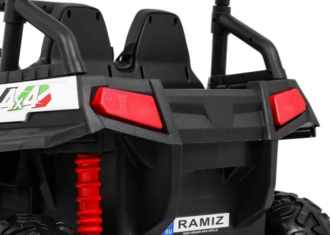 Dětská terénní buggy Grand Lift Bílá + pohon 4x4 + dálkové ovládání + nosič zavazadel + rádio MP3 + LED dioda