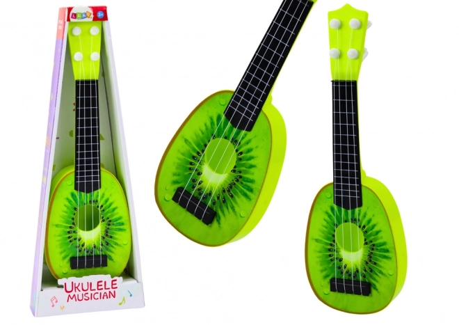 Ukulele pro děti Mini kytara 4 struny Kiwi Fruit Green 15"