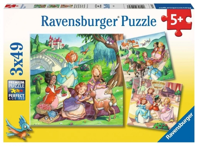 RAVENSBURGER Puzzle Malé princezny 3x49 dílků