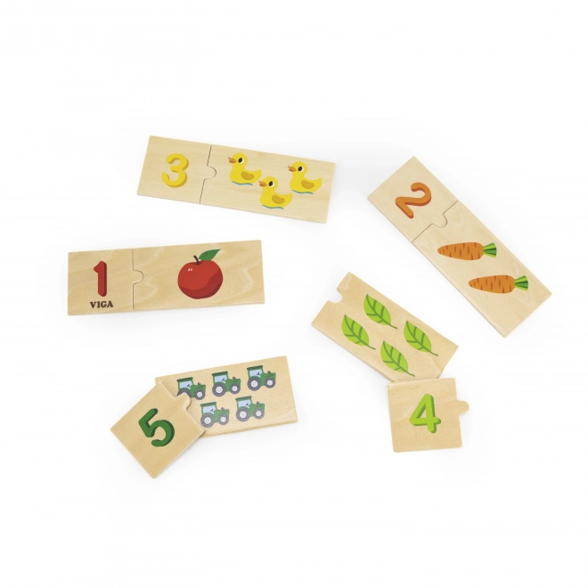Sada Dřevěné Puzzle Viga Montessori