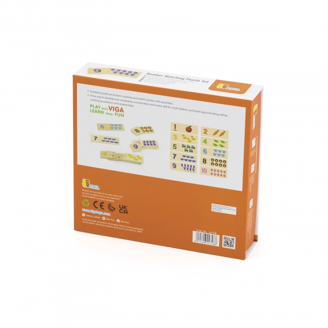 Sada Dřevěné Puzzle Viga Montessori