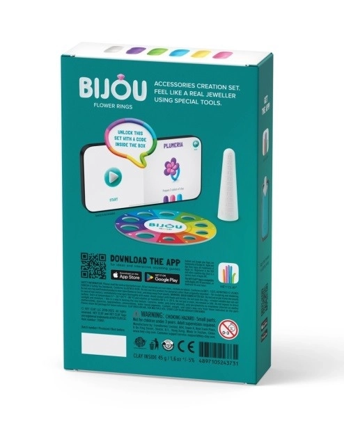 Hej Clay Plastové květinové prsteny Bijou