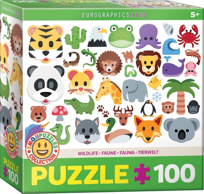 EUROGRAPHICS Puzzle Emoji zvířátka 100 dílků