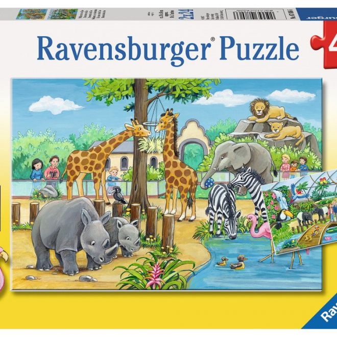 RAVENSBURGER Puzzle Vítejte v Zoo 2x24 dílků