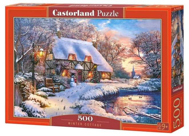 CASTORLAND Puzzle Zimní chaloupka 500 dílků