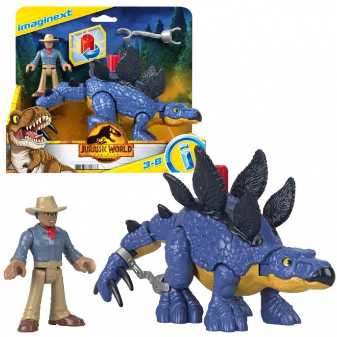 Sada figurek Jurassic World Imaginext Stegosaurus a Dr. Grant