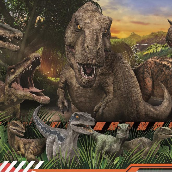 CLEMENTONI Puzzle Jurský svět Křídový kemp: Dinosauři 104 dílků