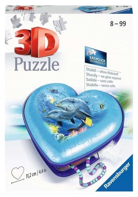 RAVENSBURGER 3D puzzle Srdce podmořský svět 54 dílků