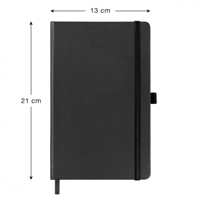 Luxusní notes Notique černošedý linkovaný