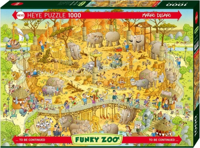 HEYE Puzzle Šílená ZOO: Africká expozice 1000 dílků