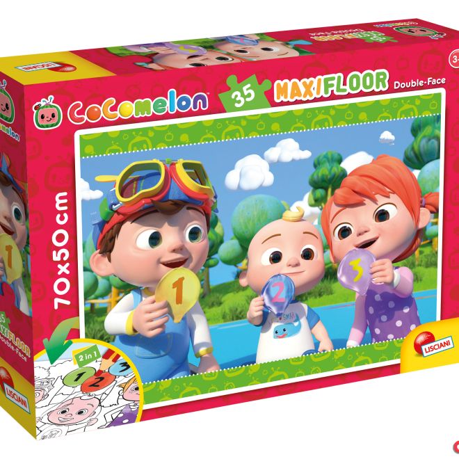 CoComelon Puzzle Maxi 35 čísla 2v1 70x50 cm