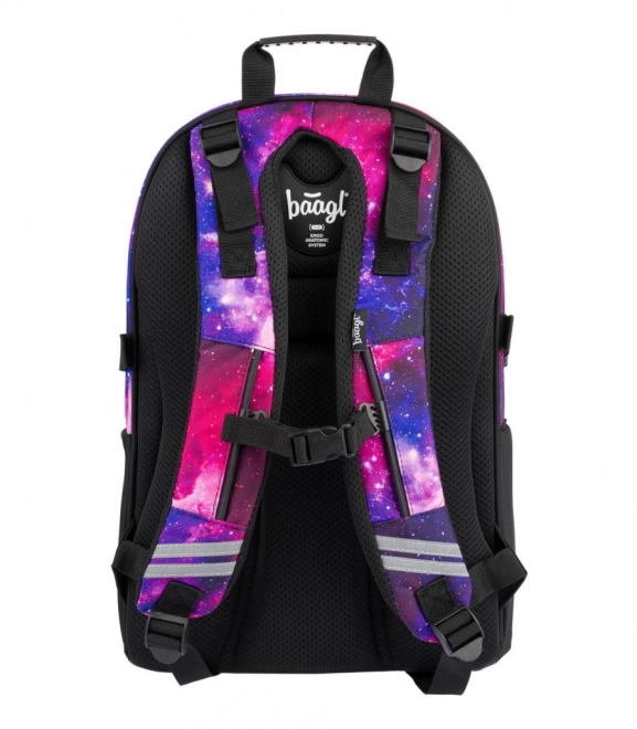 BAAGL 3 SET Skate Galaxy: batoh, penál, sáček