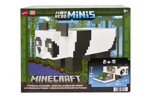 Sada figurek Minecraft domeček na hraní s pandou + 2 figurky