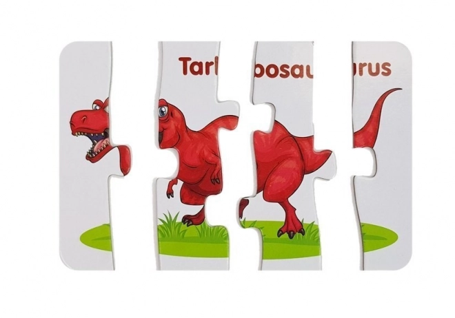 Vzdělávací puzzle Dinosauři Angličtina 10 Spojení