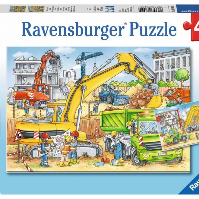 RAVENSBURGER Puzzle Práce na stavbě 2x24 dílků