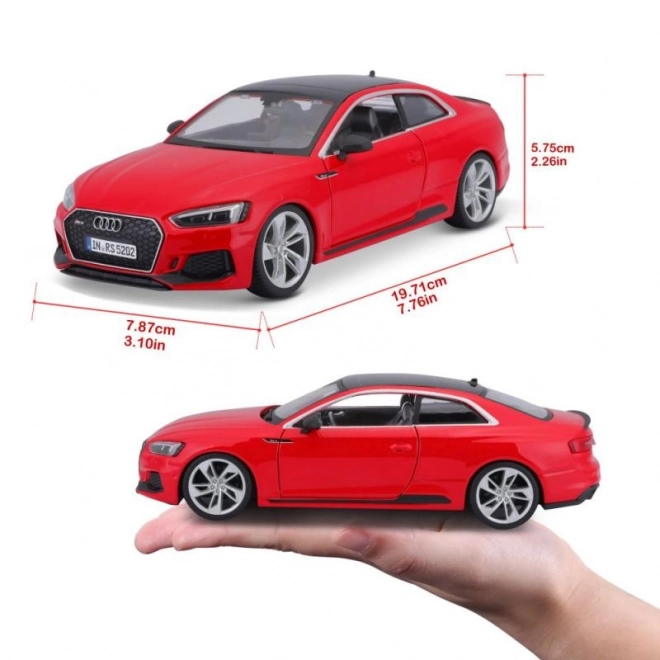 Bburago Audi RS 5 Coupe červená 1:24