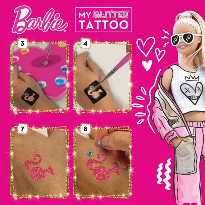 Barbie třpytky tetování