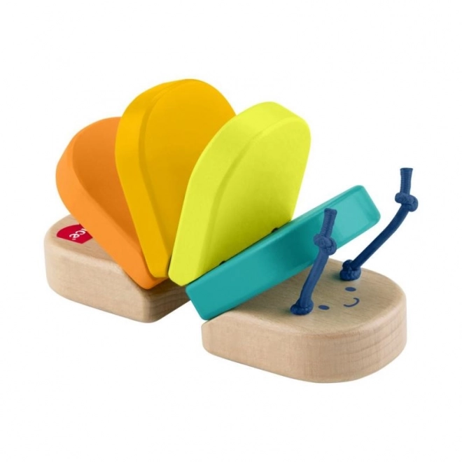 Fisher Price dřevěná klapající housenka