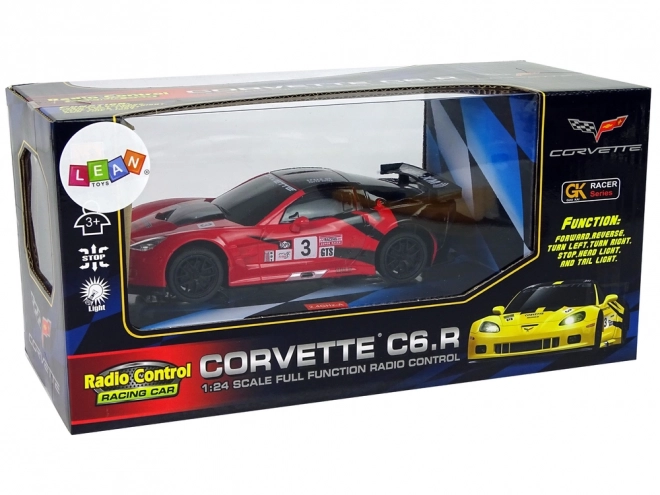 Sportovní auto R/C 1:24 Corvette C6.R červená 2.4 G světla