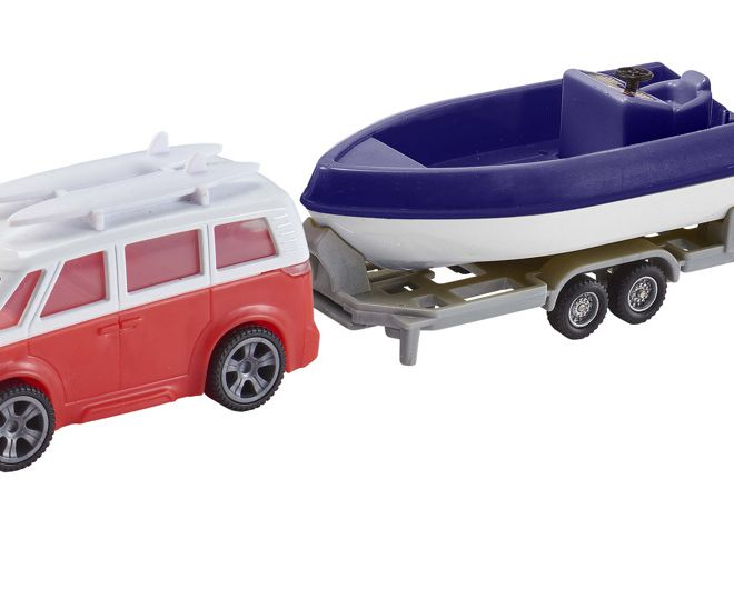 Teamsterz karavan s přívěsem a lodí