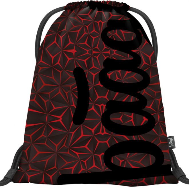 BAAGL 3 SET Core Red Polygon: batoh, penál, sáček