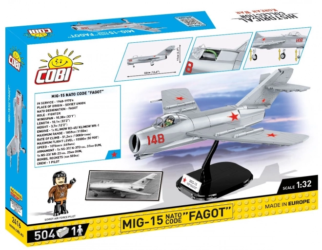 COBI 2416 Korean War MIG-15 FAGOT, 1:32, 504 k, 1 f