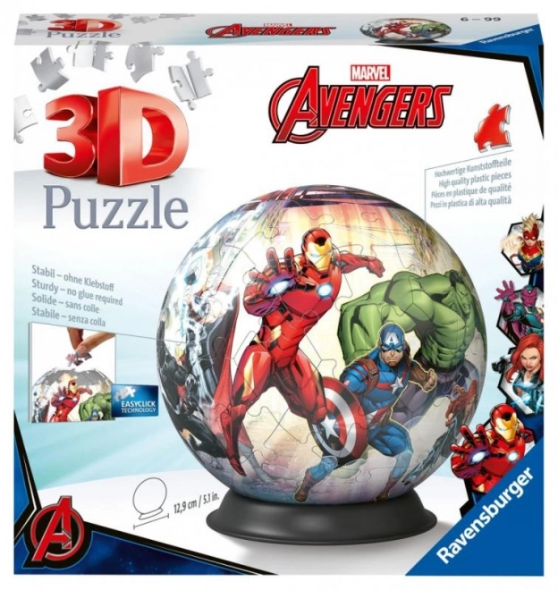 Puzzle-Ball Marvel: Avengers 72 dílků